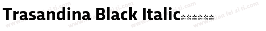 Trasandina Black Italic字体转换